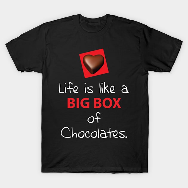 Life Big Box Chocolates T-Shirt by hothippo